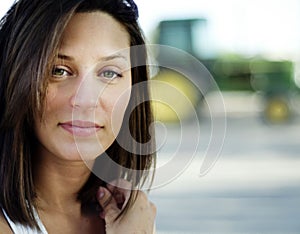 Young modern farmer wife