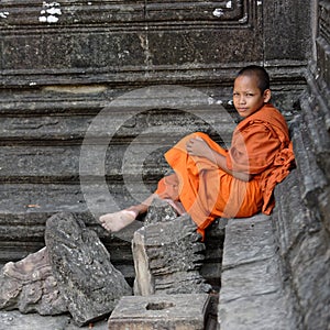 Young monk at Angkor Wat