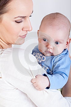 Young mum and her sweet baby