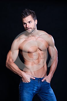 Young muscular man photo