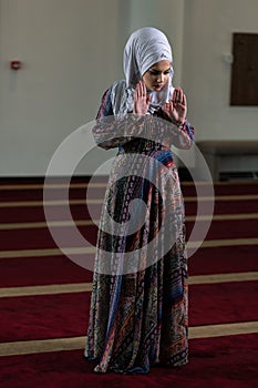 Young Muslim Woman Praying