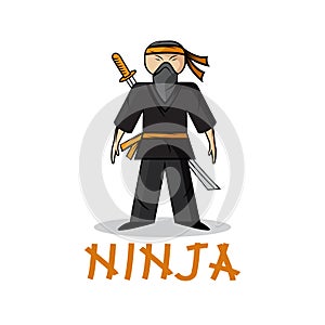 young ninja illustration