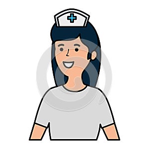 young nurse female worker character