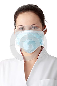 Young nurse in mask