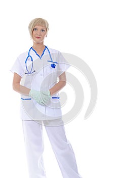 Young nurse in uniform.