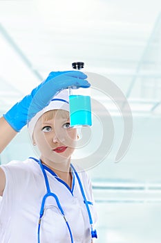 Young nurse in uniform photo