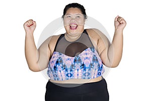 Young obese woman be success to lose weight