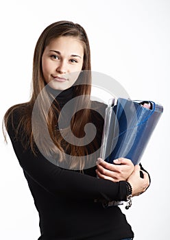 Young office clerk woman