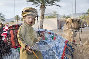 Young omani boy in traditional clothing