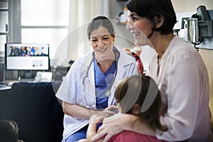 Young patient is getting a diagnose from doctor