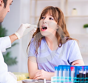 Young patient visiting doctor otolaryngologist