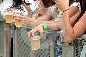 Young people with beer