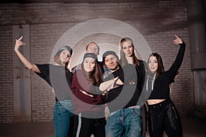 Young people in casual clothers outdoor photo