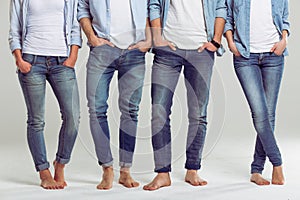 Young people in jeans