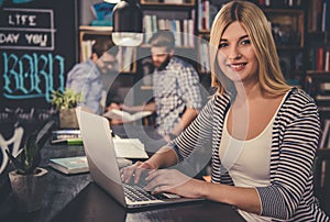 Young people in the library