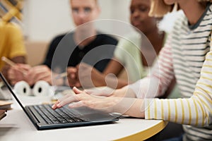 Young People Studying Closeup