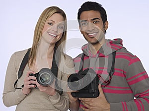 Young Photographers With Cameras