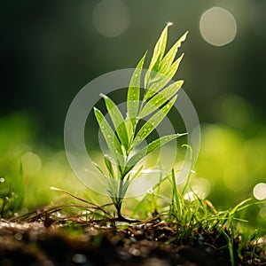 a young plant sprouting out of the ground