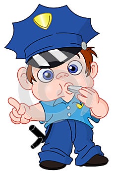 Young policeman photo