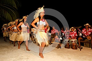 Young Polynesian Pacific Island Tahitian Woman Dancers