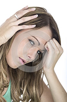 Young Poorly Woman With a Headache