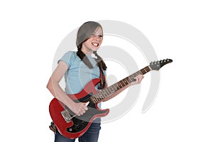 Young Pre Teen Girl Playing Guitar 1