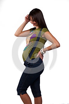 Young pregnant woman