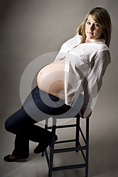 Young pregnant woman