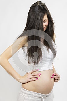 Young pregnant woman