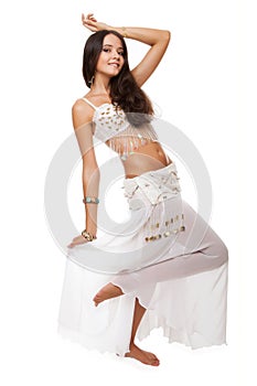 Young pretty woman belly dancer