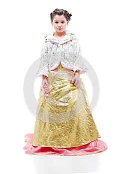 Young Princess. Girl In Evening Dress