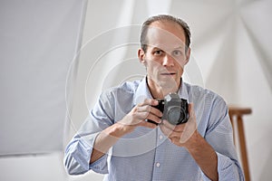 Photographer man during work photo