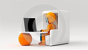 Young programmer concentrated at working project. Developing programming and coding technologies. Screen with codes