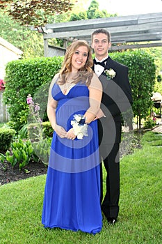 Young Prom Couple Full Length