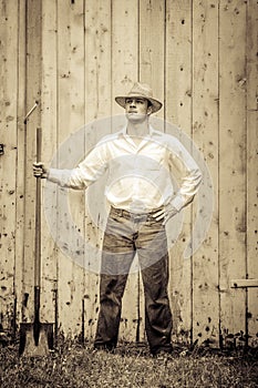 Young Proud Farmer standing up photo