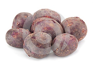 Young purple potatoes