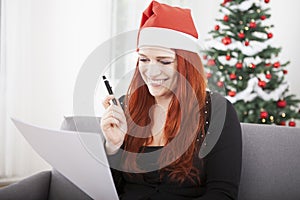 Young red hair christmas girl wish list