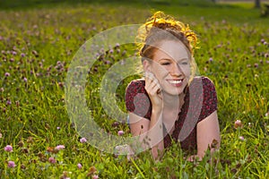 Young red haired woman
