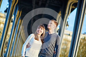 Young romantic couple in Paris