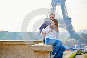 Young romantic couple in Paris