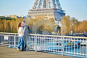 Young romantic couple in Paris