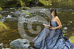 Young Romantic Woman Reading