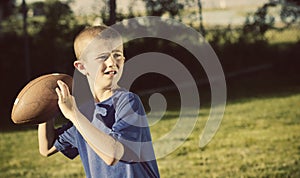 Young Schoolyard Quarterback photo