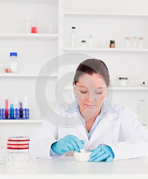 Young scientist preparing an experimentation