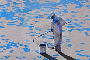 Young Seaman Painting His Ship