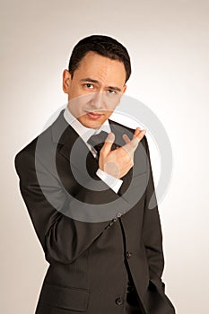 Young selfconfident businessman in a suit