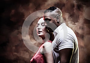 Young and couple dances Caribbean Salsa photo