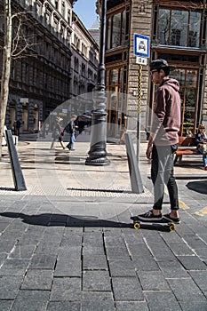 Young skater in Budapest