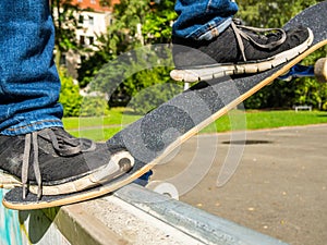 Young Skater on a ramp