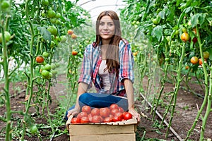Young smiling agriculture women worker